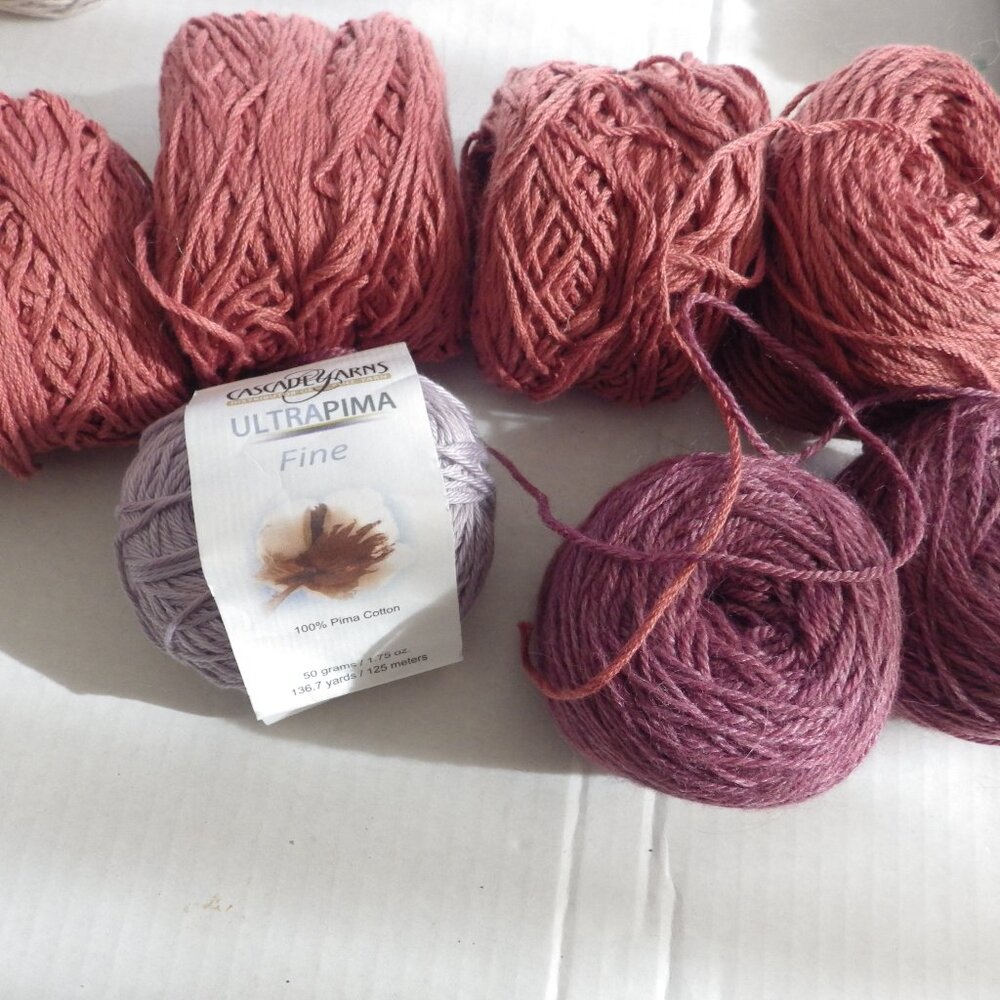 6 Skeins Cascade Yarns/ Ultra Pima Cotton/ Fine